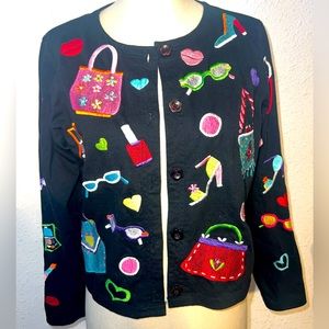 Michael Simon Women Makeup Accessories Cardigan | Size S | Black |